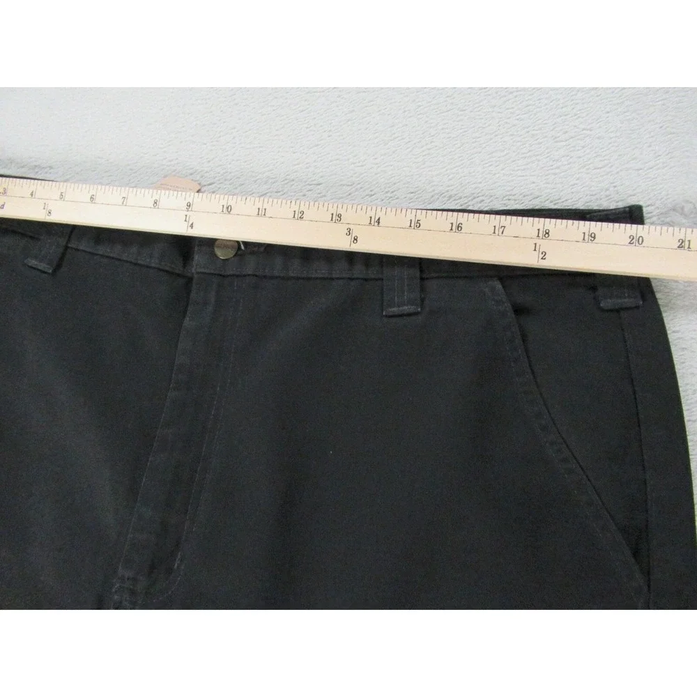 Carhartt Pants Mens 40x32‎ Black Slacks Zip Fly Straight Twill Work Chino B290